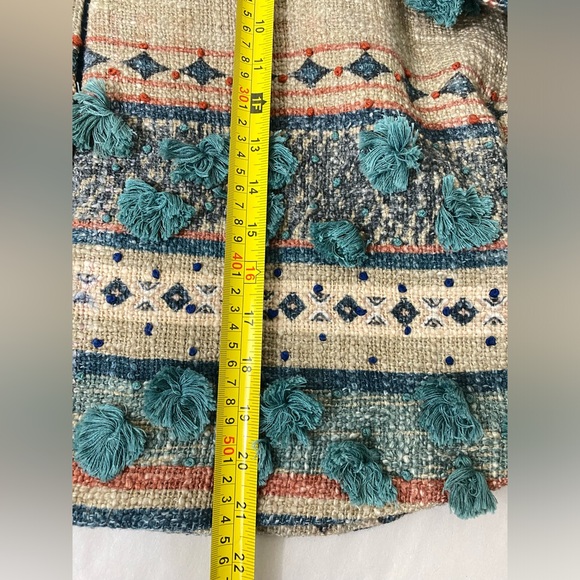 Anthropologie TRYB Kuta Textured Kimono Jacket In Blu Motif Size Small NWOT - Picture 16 of 16